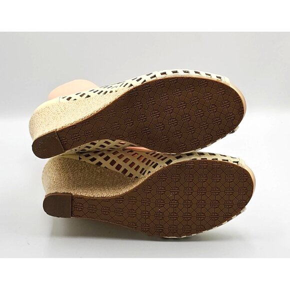 Lilly Pulitzer Women's Ivory Leather Resort Chic Basketweave Sandals Sz 8.5 2315 - Picture 7 of 16